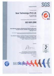 The first ISO 9001:2008 Certified Company in Sri Lanka in the field of Power Generation and Associated Products